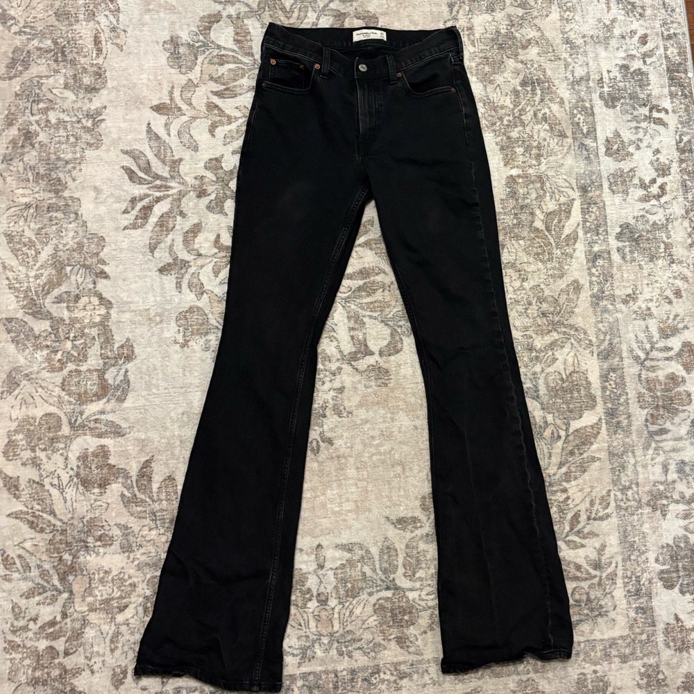 Abercrombie & Fitch The Bootcut Mid Rise Black Jeans 27L